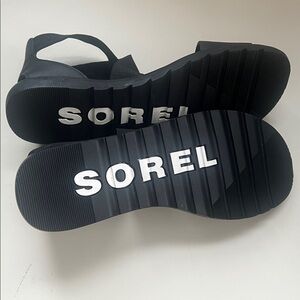 New In Box Sorel Black Ella II Women's Sandal